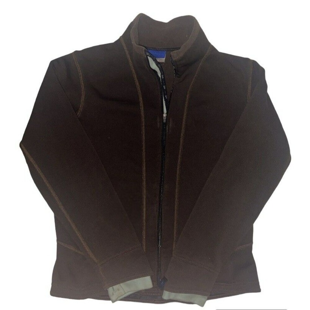 Irideon Equestrian Jacket Girl’s Large Brown USA Full Zip Riding Sweater